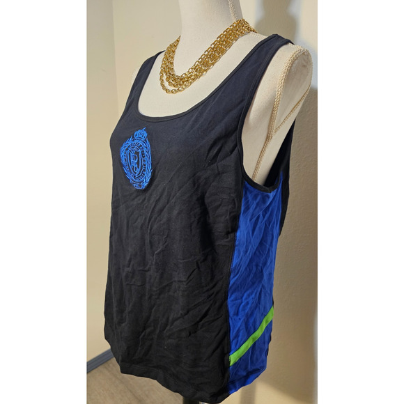 Lauren Active Ralph Lauren Womens XL Tank Top Embroidered Crest Logo Stretch - Picture 3 of 6